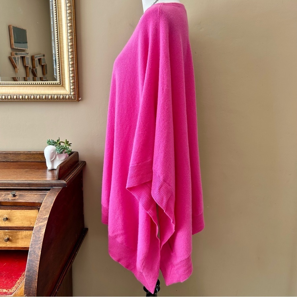 Ralph Lauren Pink Cashmere Poncho Cape Sweater Italian Yarn Size M / L - Picture 4 of 7
